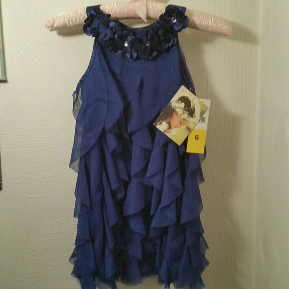 Biscotti Other - NWT Biscotti tulle tiered flower crystal dress, 6